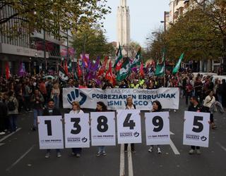 Milaka langile atera dira kalera gaur gutxieneko soldataren alde