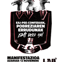 Sindikatuek Eusko Jaurlaritzaren, EAJren eta PSE-EEren aurrean protesta gutxieneko soldataren alde