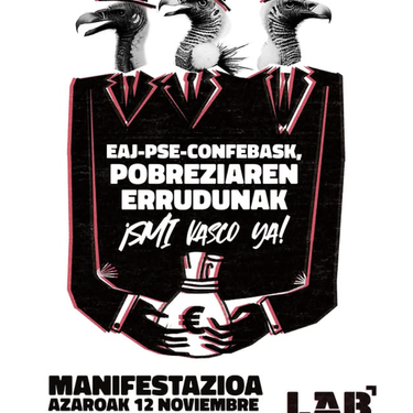 Sindikatuek Eusko Jaurlaritzaren, EAJren eta PSE-EEren aurrean protesta gutxieneko soldataren alde