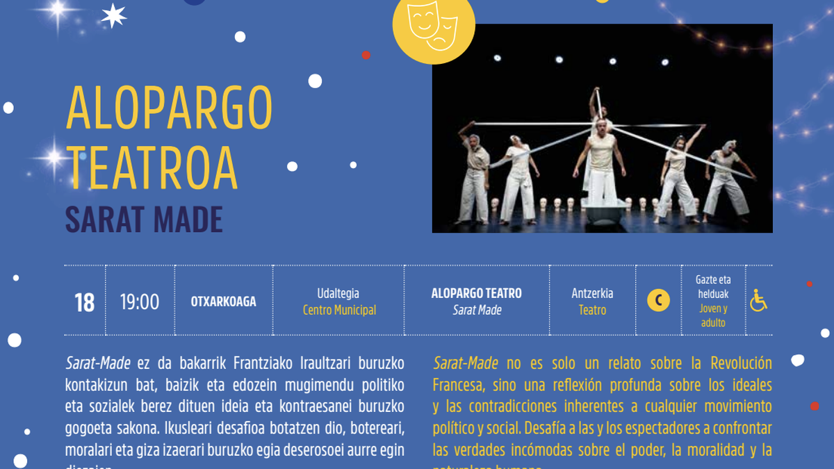 Kultur Gabonak 2025: ALOPARGO TEATROA OTXARKOAGA Udaltegian