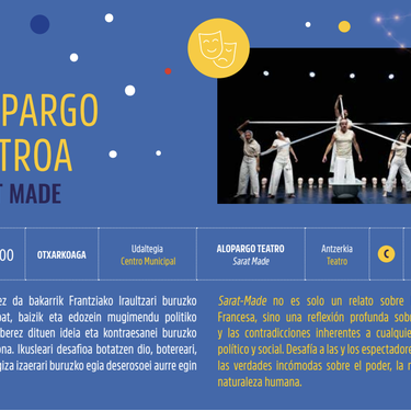 Kultur Gabonak 2025: ALOPARGO TEATROA OTXARKOAGA Udaltegian