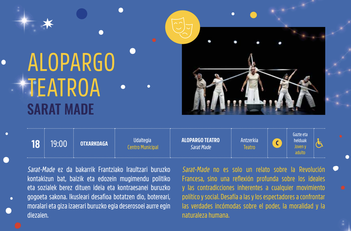 Kultur Gabonak 2025: ALOPARGO TEATROA OTXARKOAGA Udaltegian