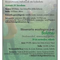 Bolintxutik ibilbide ekologikoa: Bioaniztasuna, mehatxuak eta kudeaketa