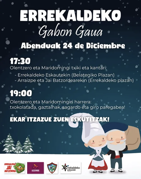 Olentzero eta Mari Domingiren bisita Errekalden 🎶🌰☕