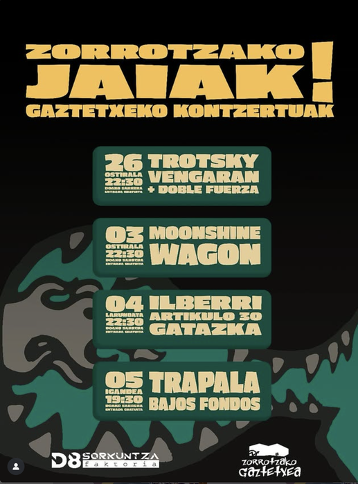 🔥ZORORTZAKO JAIAK 2025 🔥 Gaztetxeko kontzertuak