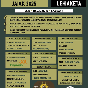 🎉IBARREKOLANDAKO JAIAK 2025! 🎉 Kuadrilla lehiaketa
