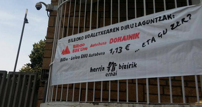 Bilboko Udalaren diru-laguntza politika kritikatu du Ernaik