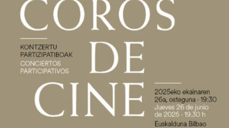 COROS DE CINE kontzertu parte-hartzailea Euskalduna Jauregian