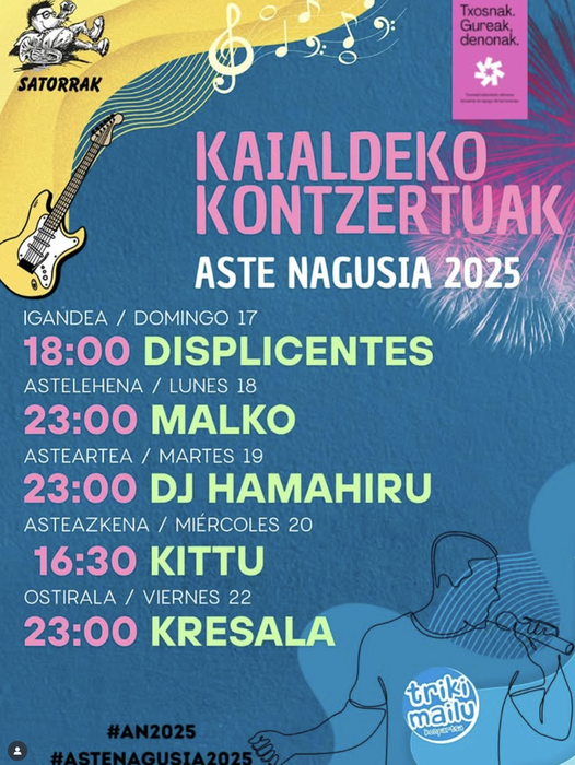 KAIALDEKO (SATORRAK + TRIKIMAILU) kontzertuak