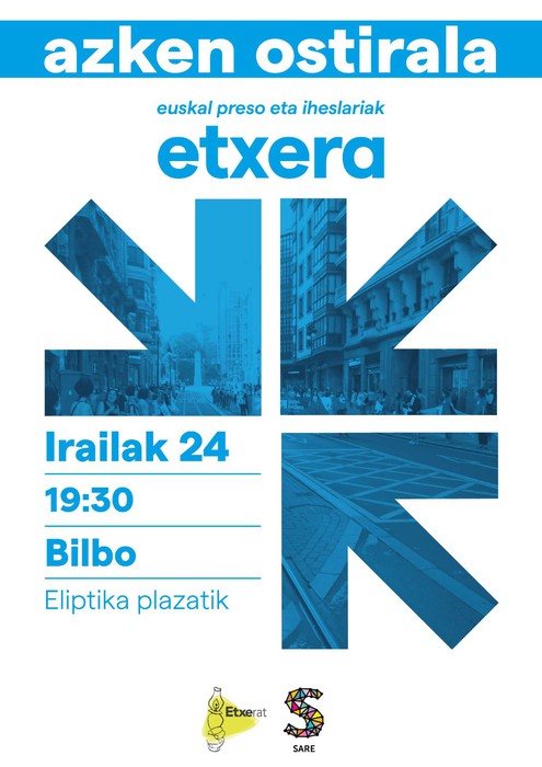 Azken ostiraleko mobilizazioa deitu dute gaur Etxerat Elkarteak eta Sarek