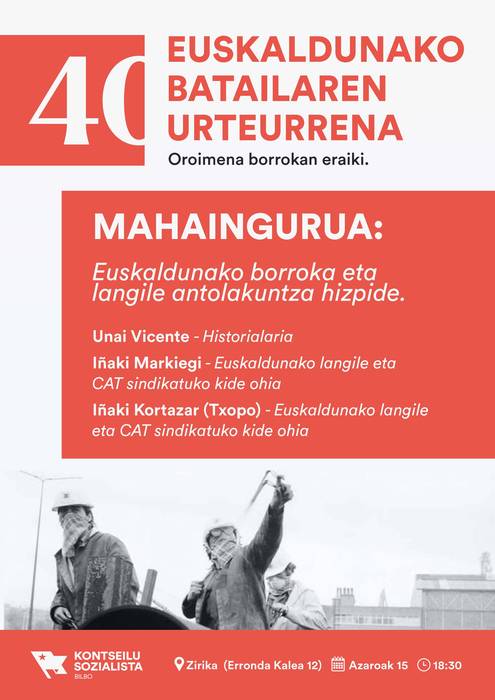 EUSKALDUNAKO BATAILAREN 40 URTEURRENA