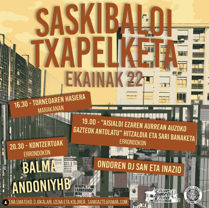 Saniko Gazte Asanbladak saskibaloi txapelketa antolatu du larunbatean