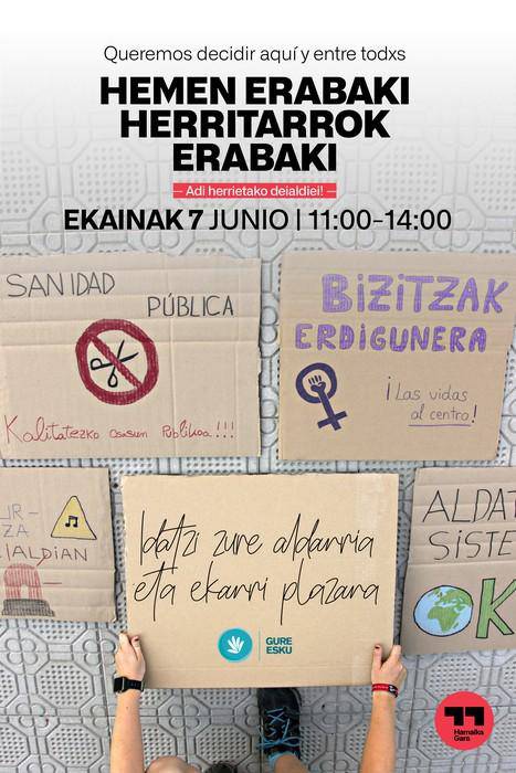 Ekainaren 7an "plazak aldarriz betetzeko" deialdia zabaldu du Hamaika Garak 