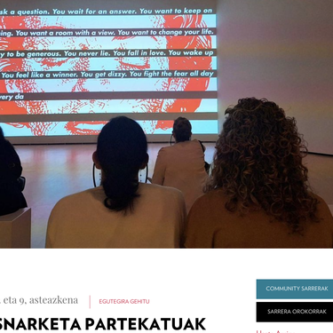 Hausnarketa partekatuak Guggenheim Museoan