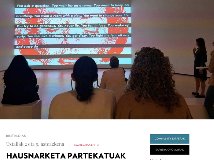 Hausnarketa partekatuak Guggenheim Museoan