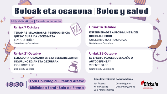 Hitzaldi-zikloa: Buloak eta osasuna