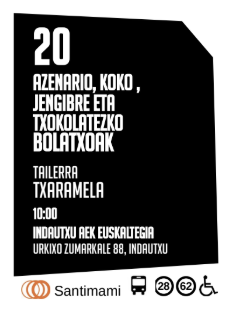 DARABILBO: Azenario, koko, jengibre eta txokolatezko bolatxoen tailerra Indautxuko Euskaltegian