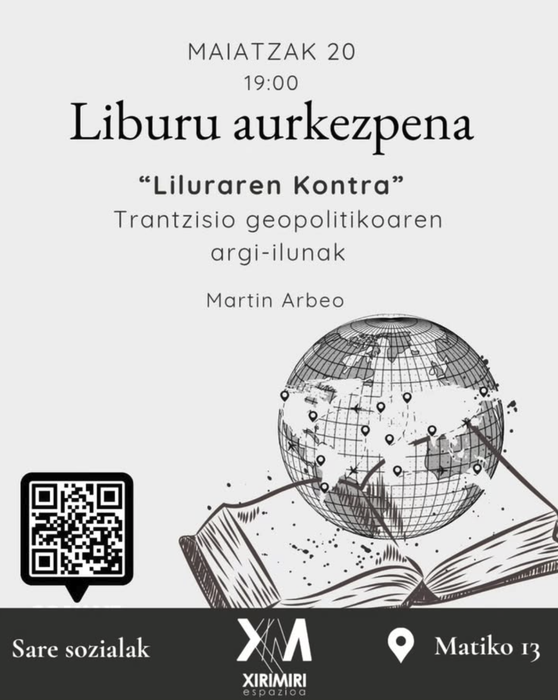Liluraren kontra liburuaren aurkezpena Xirimiri espazioan