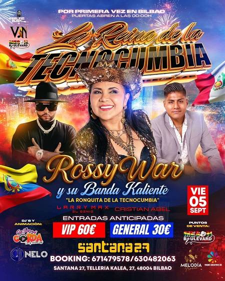 ROSSY WAR y su Banda Kaliente Santana27 aretoan (Sala Gold)