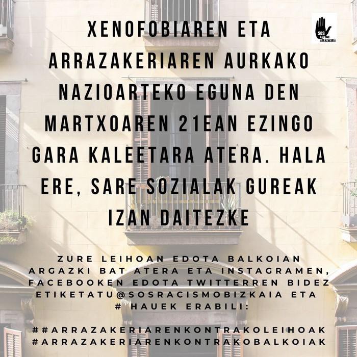 Konfinamendutik arrazakeriaren kontrako leihoak