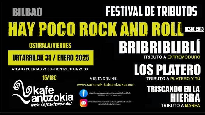 “Hay Poco Rock’n’Roll” gorazarre jaialdia Kafe Antzokian