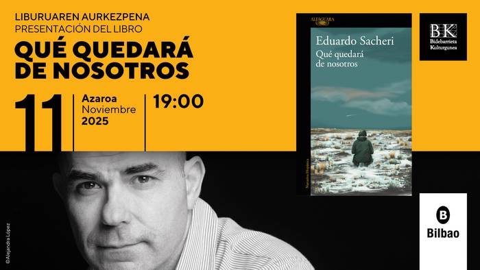 Qué quedará de nosotros liburuaren aurkezpena Bidebarrieta Kulturgunean