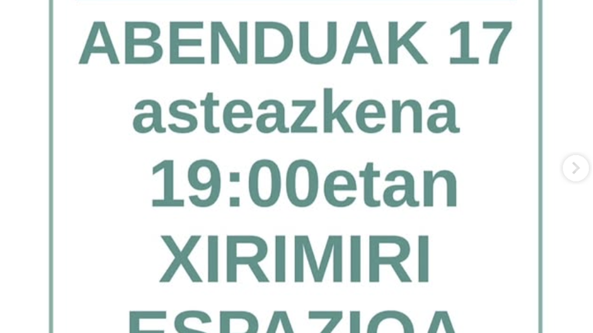 Hitzaldi / aurkezpena Xirimiri Espazioan