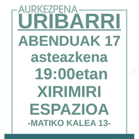 Hitzaldi / aurkezpena Xirimiri Espazioan