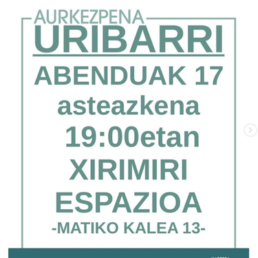 Hitzaldi / aurkezpena Xirimiri Espazioan