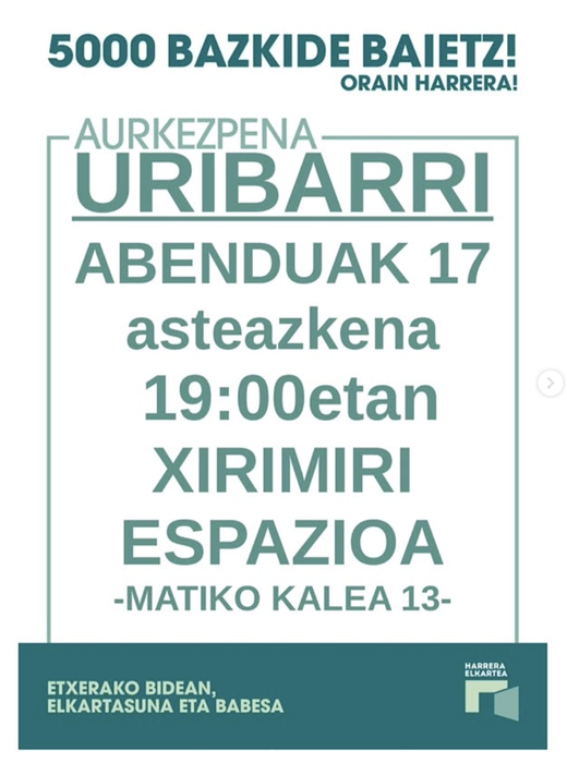 Hitzaldi / aurkezpena Xirimiri Espazioan