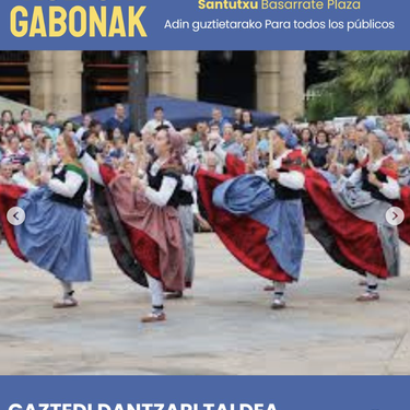 Dantza plazetan gabonetan: GAZTEDI DANTZARI TALDEA Basarrate plazan