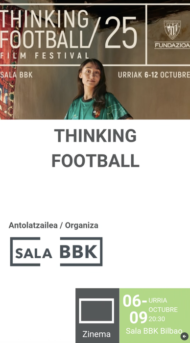 THINKING FOOTBALL Film Festibala BBK Aretoan