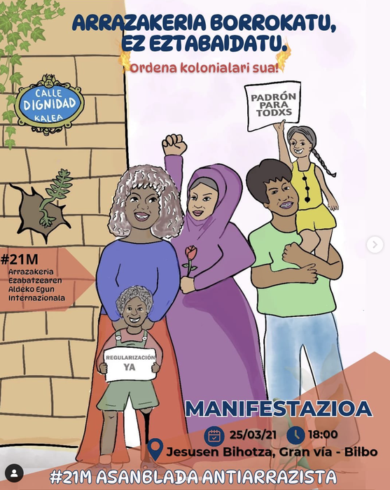 Arrazakeria borrokatzeko manifestazioa