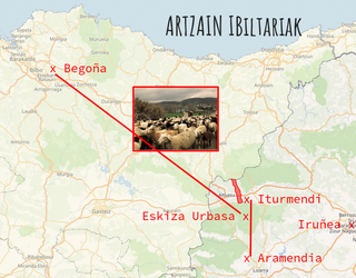 Gabonetarako Urbasatik Begoñara oinez etortzen ziren artzainak (1954-1958)