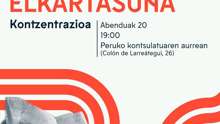 Peruko herri langileari babesa adierazteko kontzentrazioa