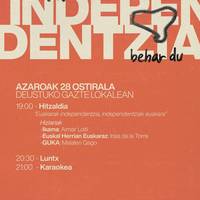 Hitzaldia Deustuko gazte Lokalean: Euskarak independentzia, indepentziak euskara
