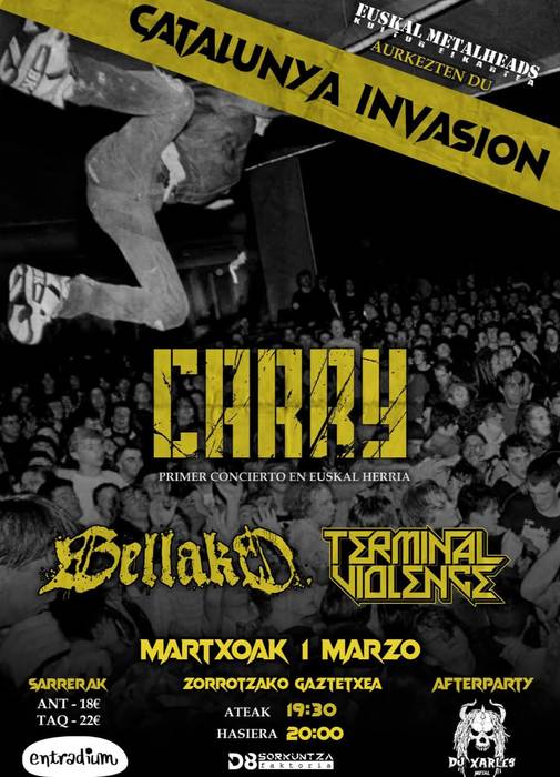 Carry + Bellako + Terminal Violence Zorrotzako Gaztetxean