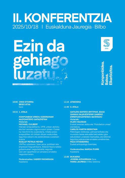 SAREren II. Konferentzia Euskalduna Jauregian
