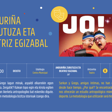 Kultur Gabonak 2025: ANDURIÑA ZURUTUZA ETA BEATRIZ EGIZABAL Deustuko Udaltegian