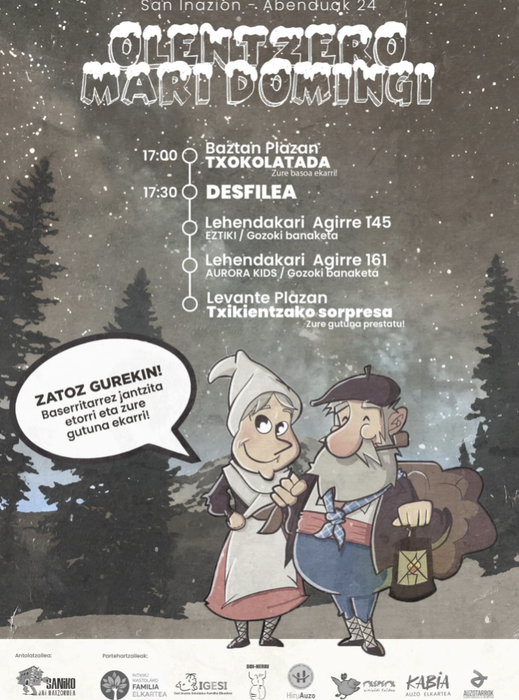 Olentzero eta Mari Domingi San Inazion🪅🍷🫏