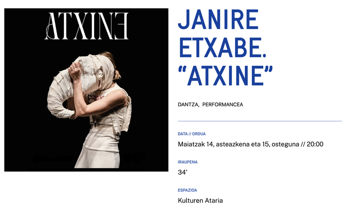 JANIRE ETXABE. "ATXINE" Alondigako Kulturen Atarian