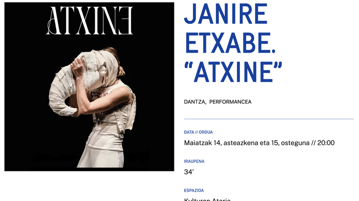 JANIRE ETXABE. "ATXINE" Alondigako Kulturen Atarian