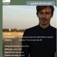 Bilboko Orkestra Sinfonikoa: ENDERECKI Y LA CUARTA DE BRAHMS Euskalduna Jauregian