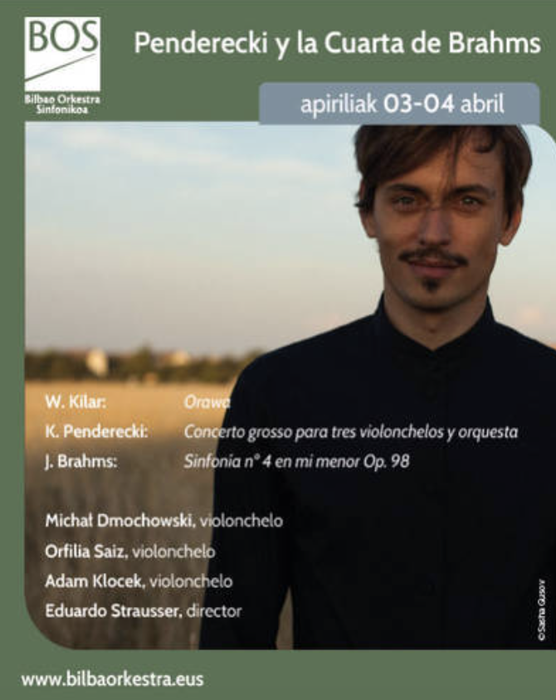 Bilboko Orkestra Sinfonikoa: ENDERECKI Y LA CUARTA DE BRAHMS Euskalduna Jauregian