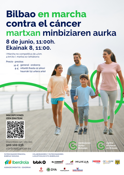 Martxa solidarioa Minbiziaren aurka Bilboko Itsas Museoko zabalgunean