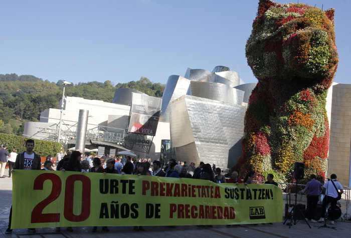 Guggenheim Museoko langileen protesta