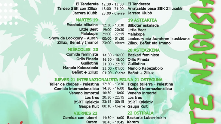 ASKAPEÑA Konpartsaren programazioa
