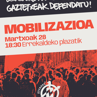 ETXARRIREN DESALOJOA GELDITU! mobilizazioa Errekaldeko plazatik