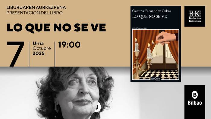 Lo que no se ve liburuaren aurkezpena Bidebarrieta Kulturgunean