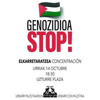GENOZIDIOA STOP! elkarretaratzea Uzturre plazan